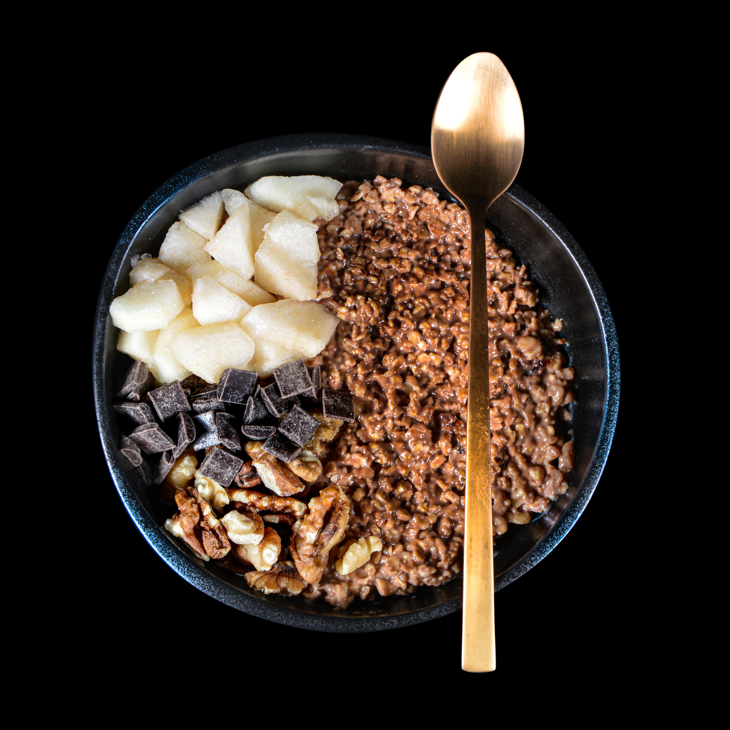 porridge bio aux noix et chocolat